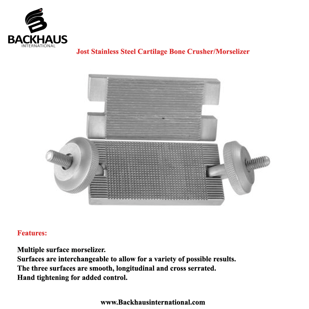 Jost Stainless Steel Cartilage Bone Crusher Morselizer