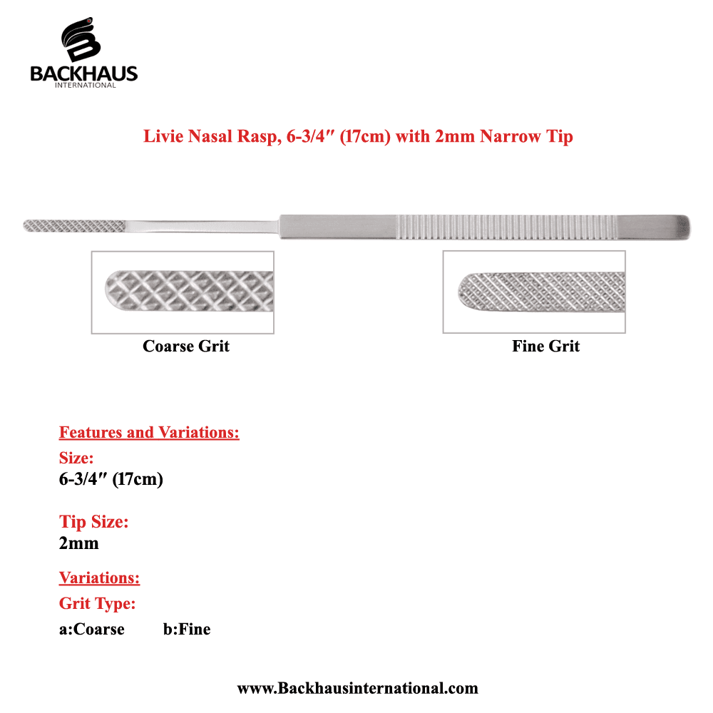 Livie Nasal Rasp,17cm with 2mm Narrow Tip