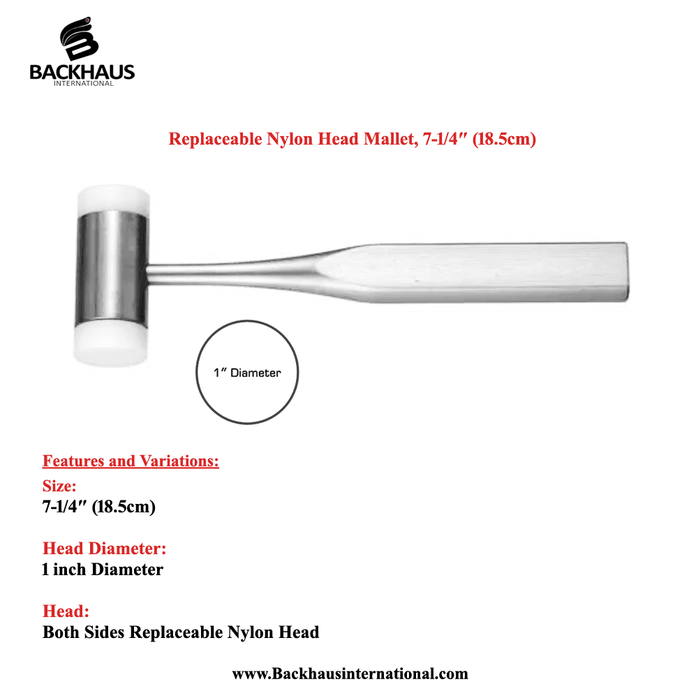 Replaceable Nylon Head Mallet, (18.5cm)