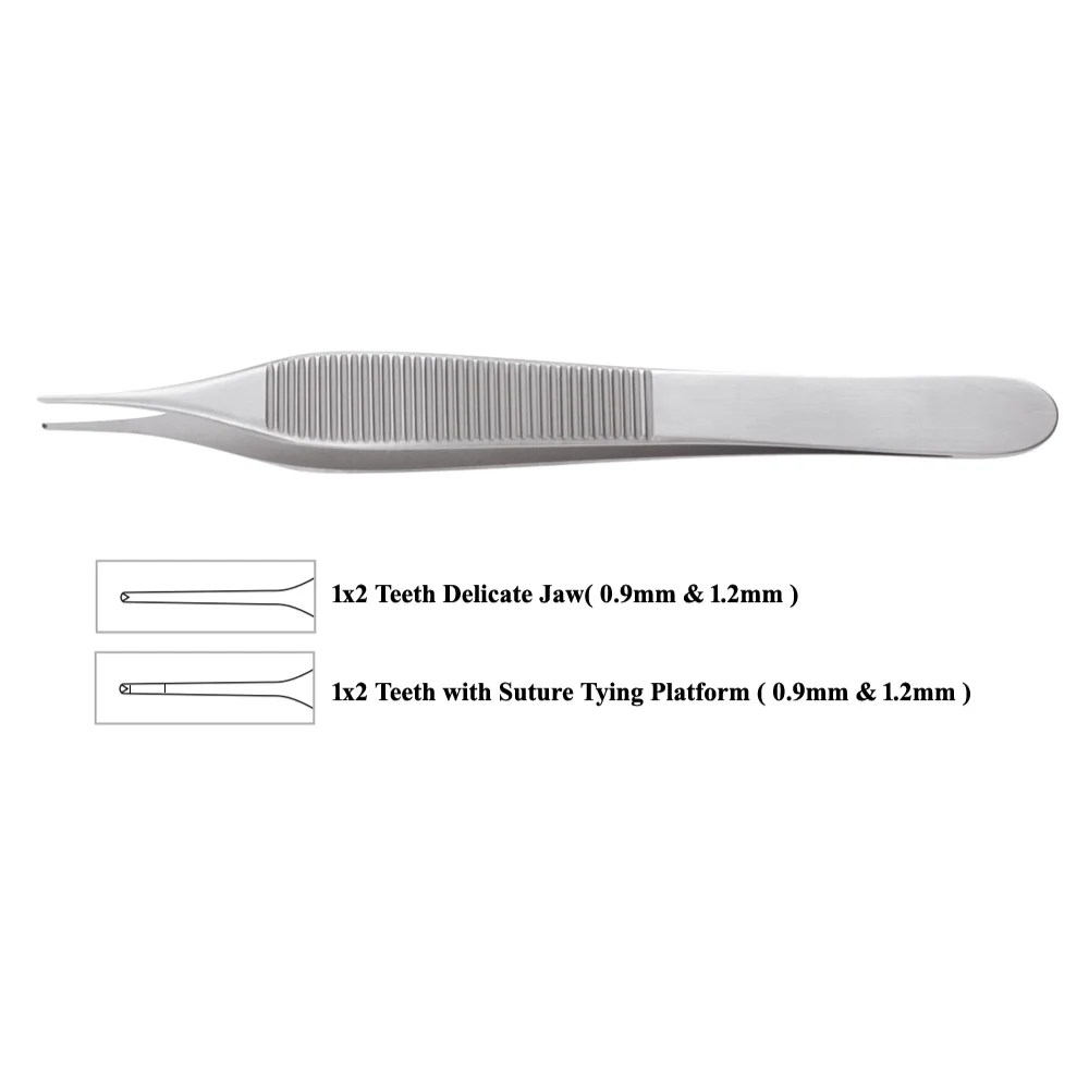 Adson Tissue Forceps 1×2 Teeth (12cm)