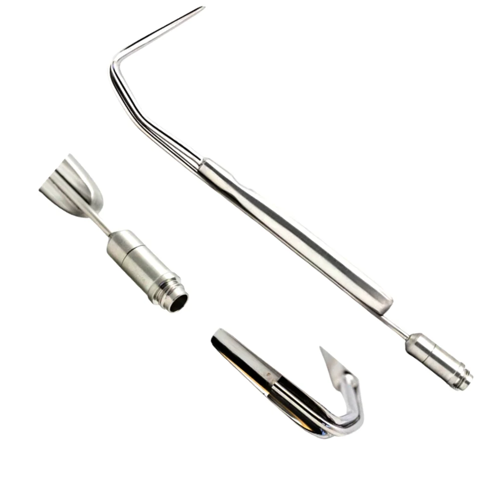 Aufricht Nasal Retractor with Fiber Optics Light Source ,(18cm)