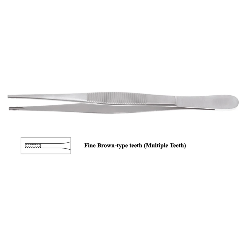Brown Tissue Forceps ( Small Multiple Teeth) 15cm