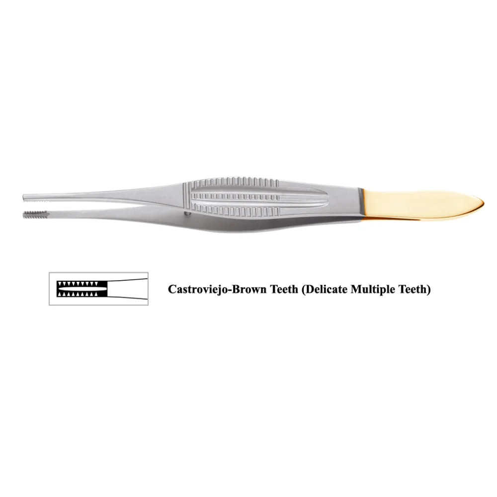Castroviejo-Brown Forceps With Brown Teeth (10.5cm)