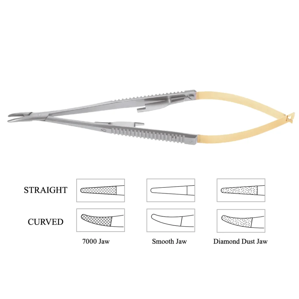Castroviejo Needle Holder, Flat Handle with Lock