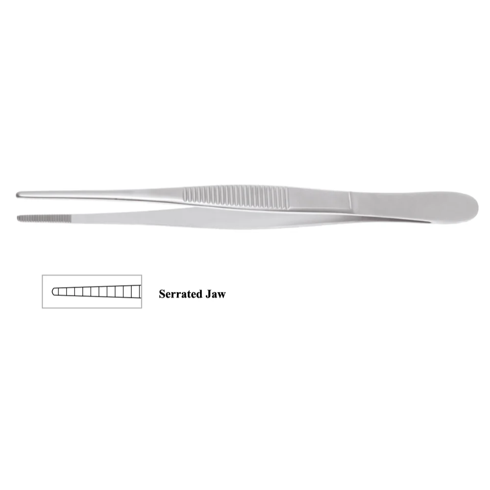 Dressing Forceps With Serrated Jaw