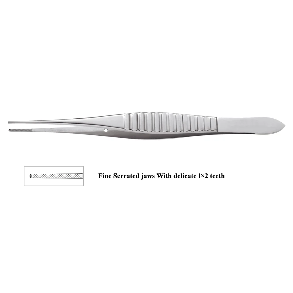 Gillies Dissecting Forceps 1×2 Teeth With Serrated Jaw (15cm)