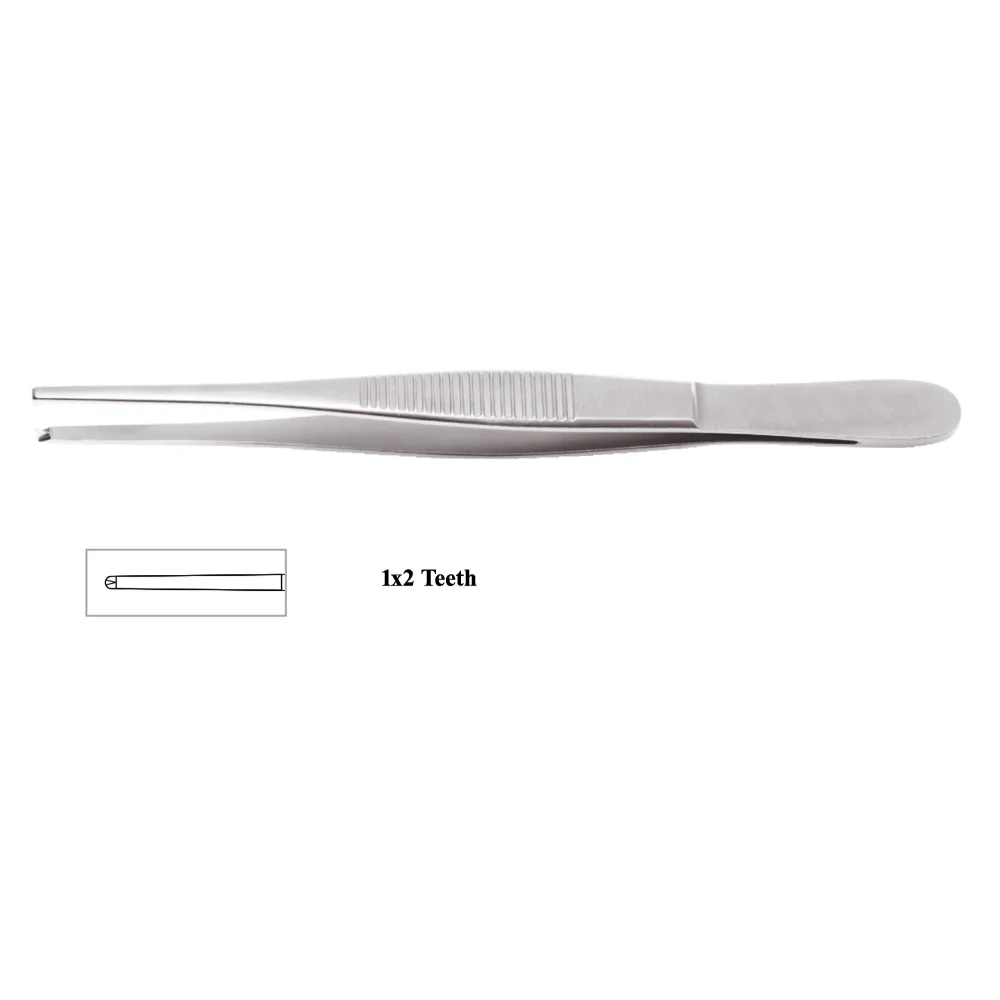 Tissue Forceps, 1 x 2 Teeth