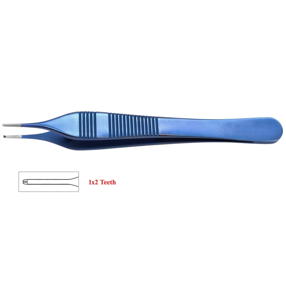 Titanium Horton-Adson Forceps 1×2 Teeth, (12cm)
